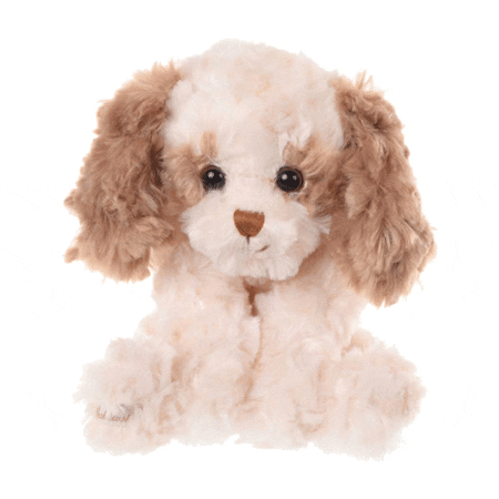 buddylina cagnolina di peluche maculata bianca e tortora bukowski design ab 25cm