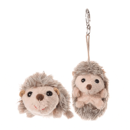hubert portachiavi di peluche riccio steso seduto bukowski design ab 10cm