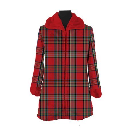 vestaglia in pile da donna tartan rossa daunex