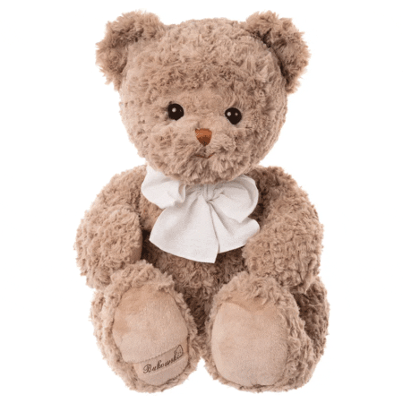 pappa gillou grande orso di peluche tortora fiocco bianco bukowski design ab 65cm