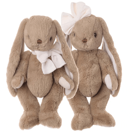 patrick e gabrielle coniglietti di peluche tortora 40cm bukowski design ab
