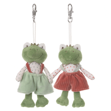prince coppia portachiavi di peluche rana verde bukowski design ab 15cm