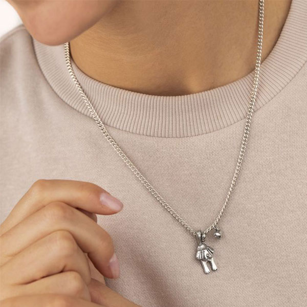 collana ciondolo cane argento vestopazzo donna
