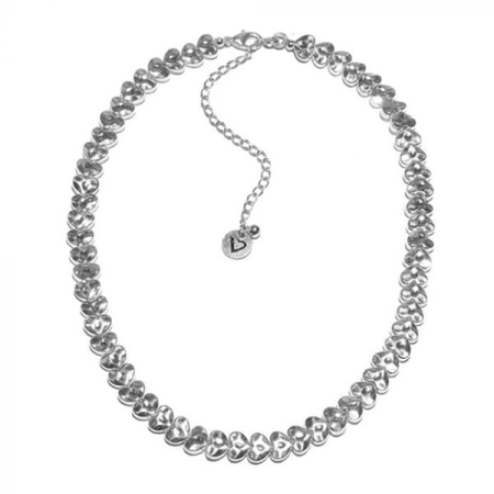 collana cuori battuti placcata argento vestopazzo