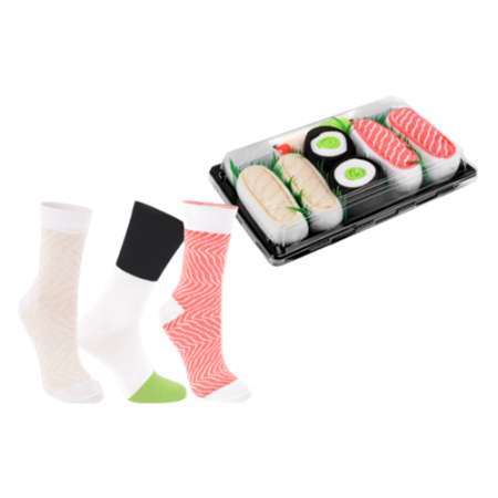 scatola calzini sushi 3 pezzi nigiri uramaki