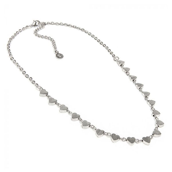 collana catena e cuori placcata argento vestopazzo