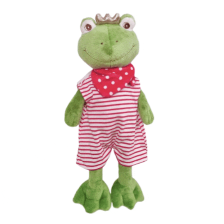 prince ranocchio di peluche verde vestito strisce bukowski design ab 30cm