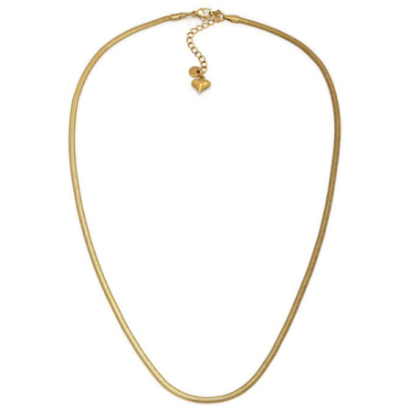 collana acciaio placcata oro serpente piatto vestopazzo