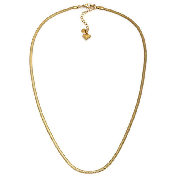 collana acciaio placcata oro serpente piatto vestopazzo
