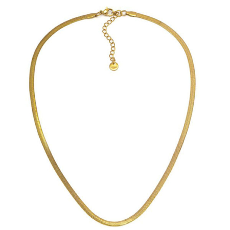 collana acciaio placcato oro serpente vestopazzo