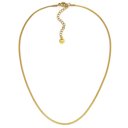 collana serpente fino acciaio placcato oro vestopazzo