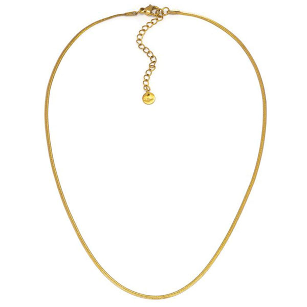 collana serpente fino acciaio placcato oro vestopazzo