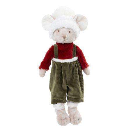 christmas henry topolino peluche grigio con vestito verde rosso bukowski design