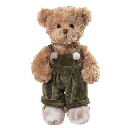 mavi orsetto di peluche tortora con salopette verde bukowski design ab 35cm