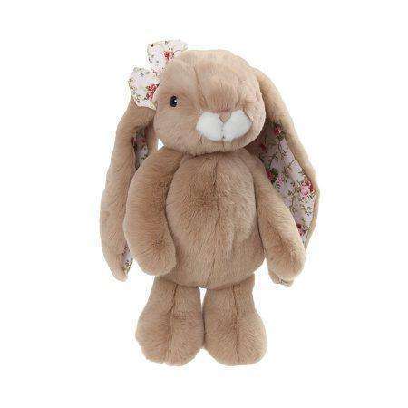 sweet pretty coniglietta di peluche tortora con orecchie a fiori bukowski design