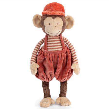winston scimmia di peluche marrone con salopette rossa bukowski design ab 25cm