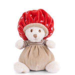 ziggy Mushroom orsetto di peluche bianco vestito da fungo bukowski design ab