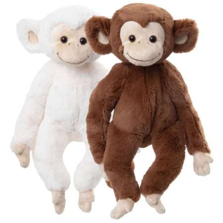 bernard e denis scimmiette di peluche bianco marrone 40cm bukowski