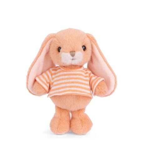 bouncy bunny coniglietto di peluche arancio con maglietta a righe 15cm bukowski