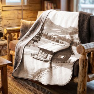 coperta in softcotton tortora baita di montagna daunex
